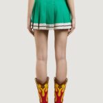 TRACK PLEATED SKIRT