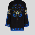 GEOMETRIC PATTERN JERSEY JACQUARD COAT