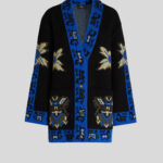 GEOMETRIC PATTERN JERSEY JACQUARD COAT