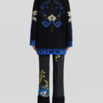 GEOMETRIC PATTERN JERSEY JACQUARD COAT