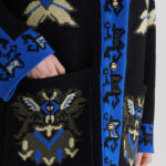 GEOMETRIC PATTERN JERSEY JACQUARD COAT
