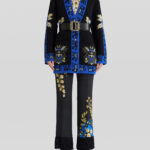 GEOMETRIC PATTERN JERSEY JACQUARD COAT