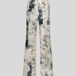 PRINTED SILK PALAZZO TROUSERS