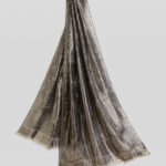 PAISLEY SILK AND GOLDEN YARN SCARF