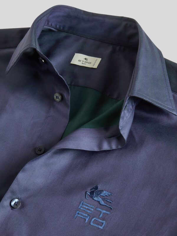 COTTON SHIRT WITH ETRO CUBE LOGO