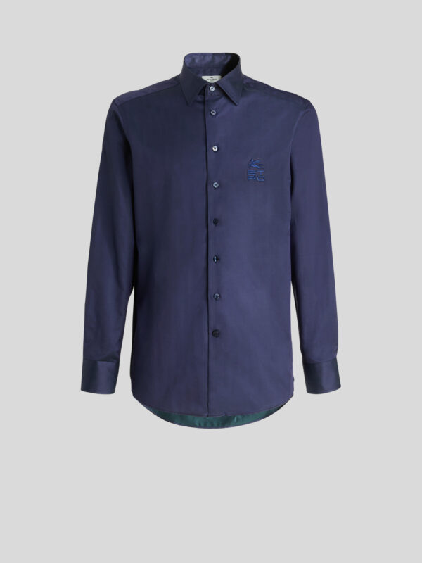 COTTON SHIRT WITH ETRO CUBE LOGO