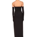 PLEXIGLASS TYRE TRACK EMBROIDERY GOWN