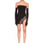 PLEXIGLASS TYRE TRACK SLEEVELESS MINI DRESS