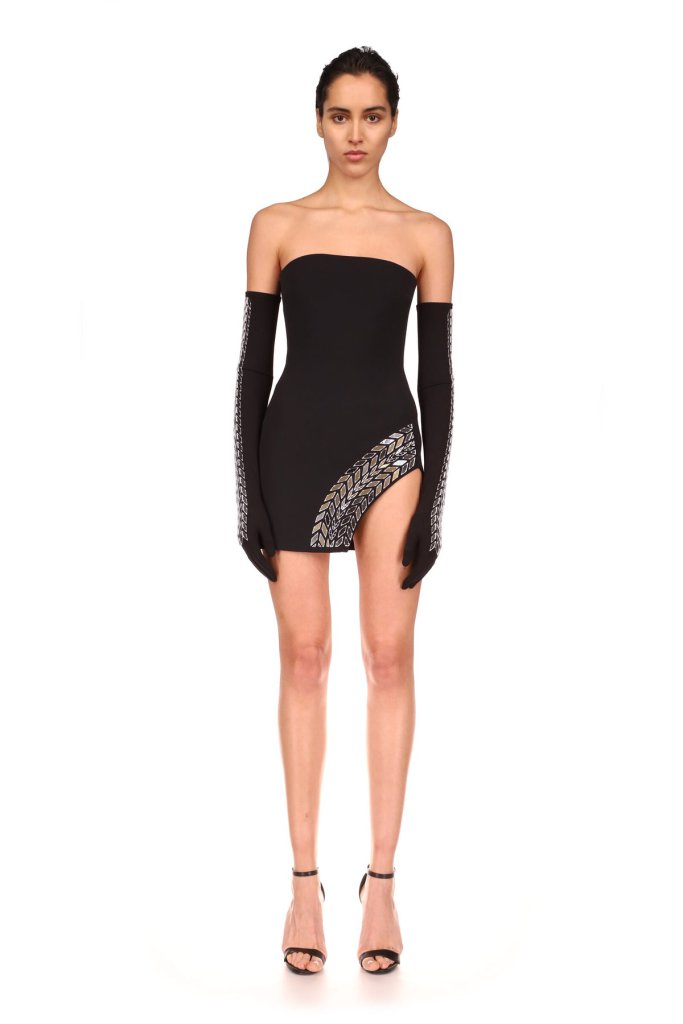 パーティードレス Plexiglass Tyre Track Mini Dress PLEXIGLASS TYRE TRACK SLEEVELESS MINI DRESS - Helga Design