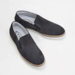 SLIP-ON SHOES IN SUEDE - GREY