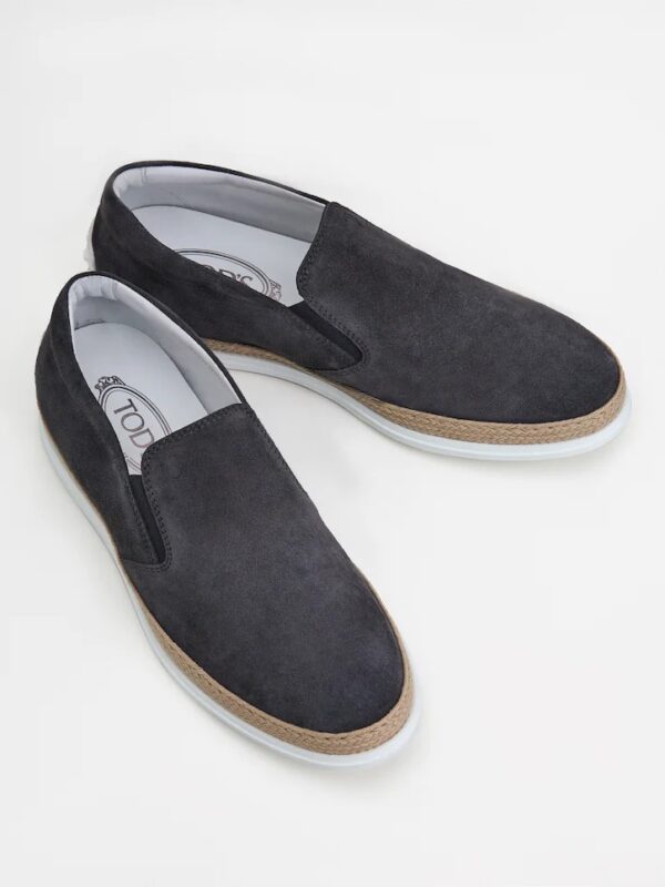 SLIP-ON SHOES IN SUEDE - GREY