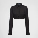JACQUARED CREPE DE CHINE SHIRT