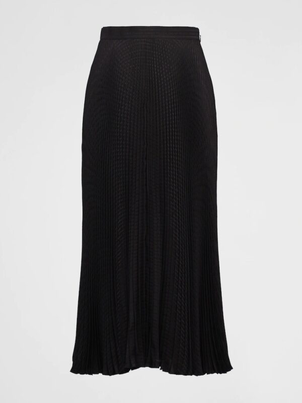 JACQUARD CREPE DE CHINE MIDI SKIRT
