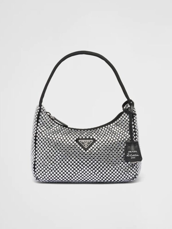 SATIN MINI BAG WITH CRYSTALS