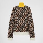 CASHMERE AND WOOL GEOMETRIC SWEATER