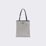 SATIN HANDBAG WITH CRYSTALS