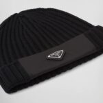 GABARDINE AND WOOL BEANIE
