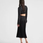 JACQUARED CREPE DE CHINE SHIRT