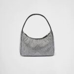 SATIN MINI BAG WITH CRYSTALS