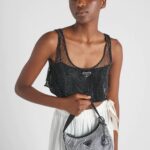 SATIN MINI BAG WITH CRYSTALS