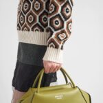 CASHMERE AND WOOL GEOMETRIC SWEATER