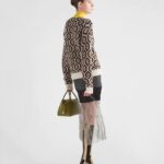 CASHMERE AND WOOL GEOMETRIC SWEATER