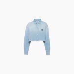 Cropped denim shirt