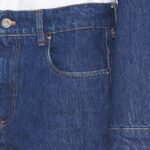 MID RISE LEG DENIM JEANS WITH LOGO