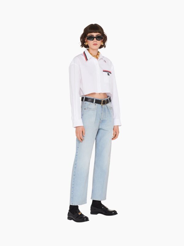 LOW RISE CROPPED JEANS