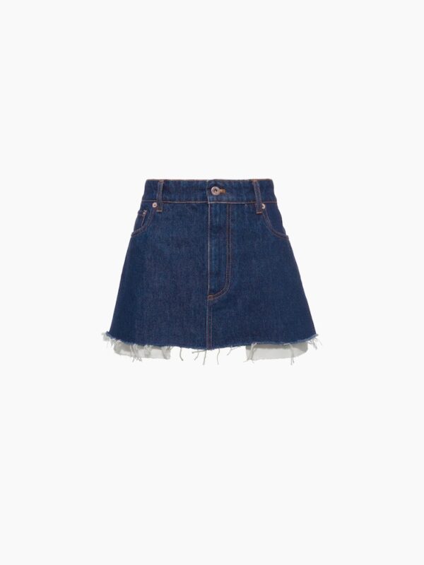 DENIM LOW RISE MINI SKIRT