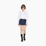 DENIM LOW RISE MINI SKIRT