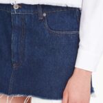 DENIM LOW RISE MINI SKIRT