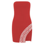 PLEXIGLASS TYRE TRACK SLEEVELESS MINI DRESS