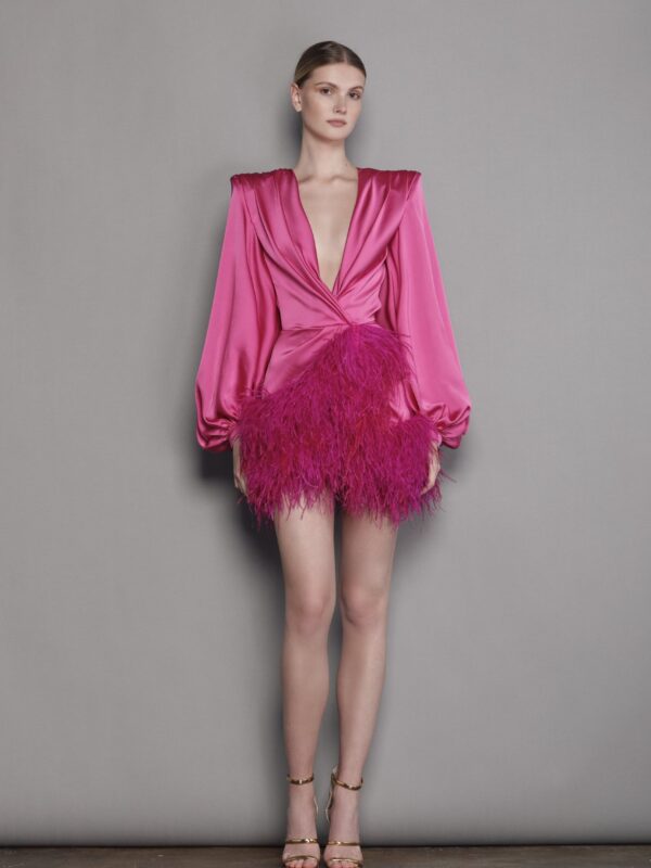 FARAH MINI FEATHER DRESS