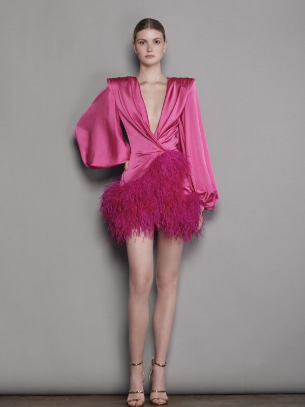 FARAH MINI FEATHER DRESS