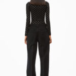 CRYSTAL LOGO TURTLENECK IN STRETCH NYLON