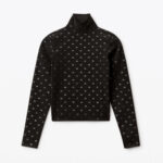 CRYSTAL LOGO TURTLENECK IN STRETCH NYLON