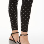 CRYSTAL LOGO LEGGING IN STRETCH NYLON