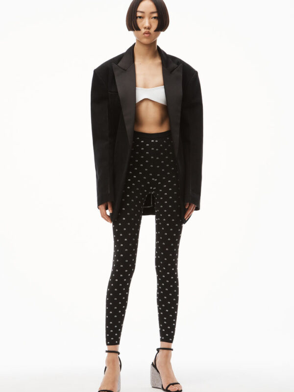 CRYSTAL LOGO LEGGING IN STRETCH NYLON