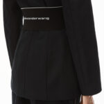 LOGO ELASTIC BLAZER IN TAILORED COTTON