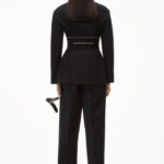 LOGO ELASTIC BLAZER IN TAILORED COTTON