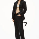 LOGO ELASTIC BLAZER IN TAILORED COTTON