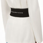 LOGO ELASTIC BLAZER IN TAILORED COTTON