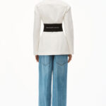 LOGO ELASTIC BLAZER IN TAILORED COTTON