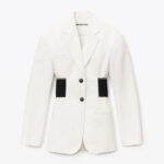 LOGO ELASTIC BLAZER IN TAILORED COTTON
