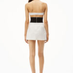 ELASTIC LOGO BAND TAILORED COTTON SKIRT