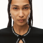 JACQUARD LOGO CARDIGAN IN STRETCH KNIT