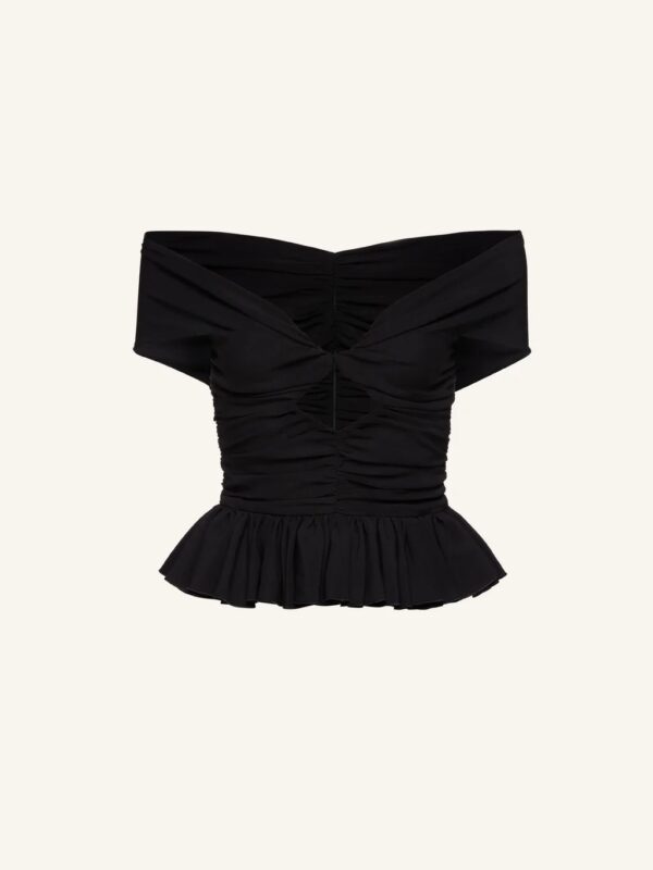 OFF THE SHOULDERS PEPLUM TOP