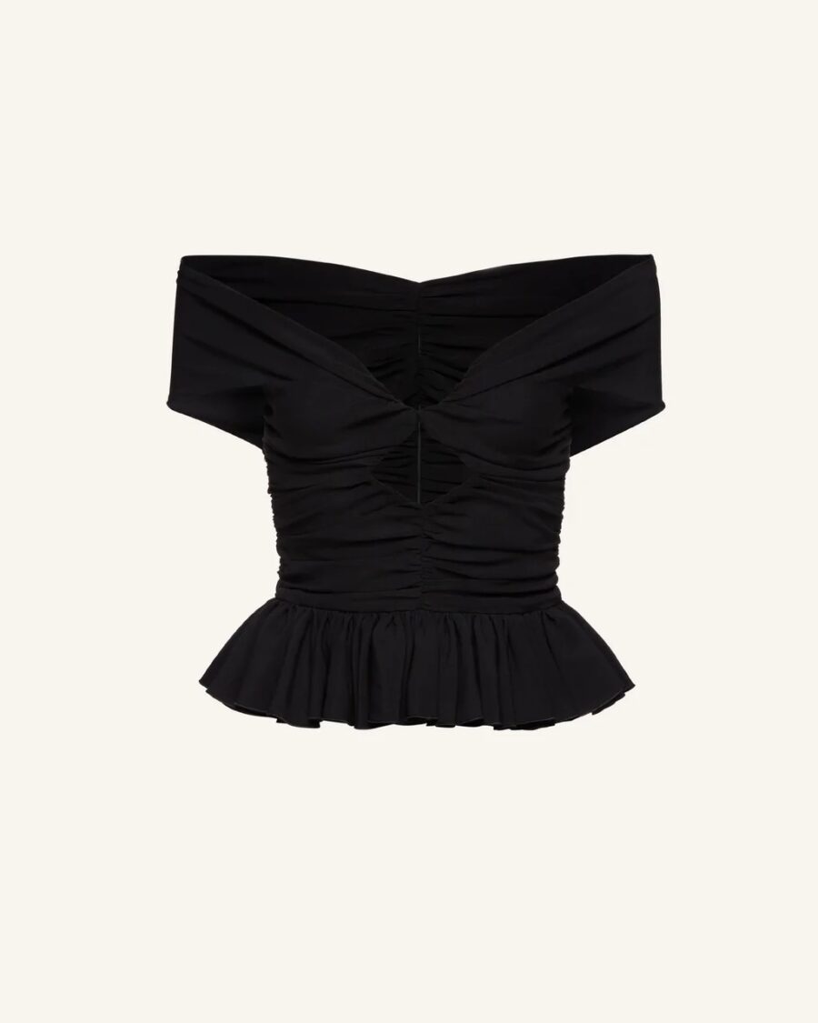 OFF THE SHOULDERS PEPLUM TOP