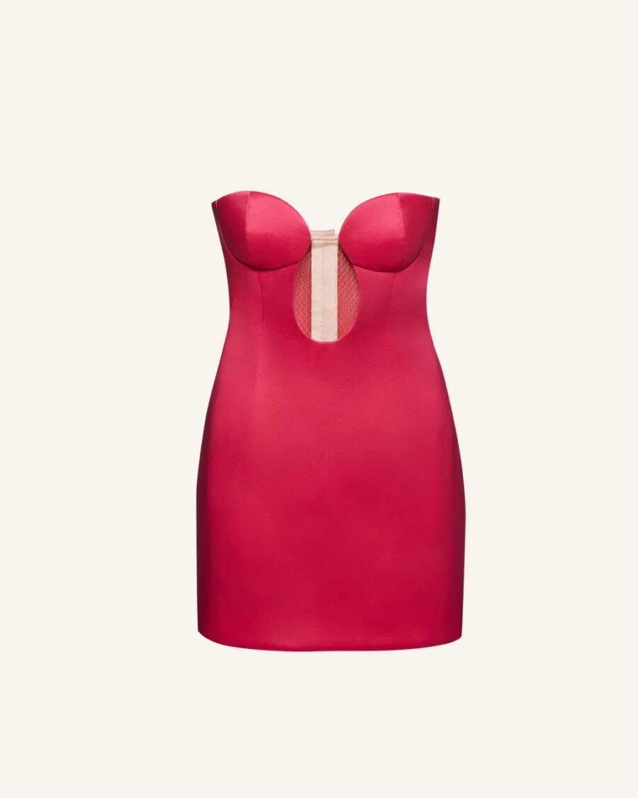 STRAPLESS CUTOUT MINI DRESS